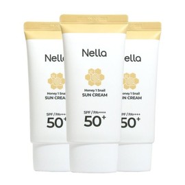 Nella 허니원스네일 화이트닝 선크림 50ml 3개 Honey'Snail Whitening Sun Cream 50ml x 3