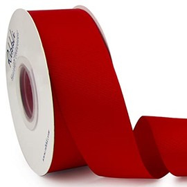 Ribbli Red Grosgrain Ribbon, 1-1/2 inches x Continuous 25 Yards,Use for Bows DIY Hair Accessories,Gift Wrapping,Craft and Sewing