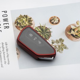 WTSHOPME Key Fob Cover Fit for VW Atlas ID.4 ID.3 MK8 Golf GTI Seat Leon MK4 Skoda Octavia 2024 2025