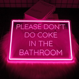 Whfobfe Don't Cook In The Bathroom Neon Sign Led Neon Lights Neon Signs for Wall Decor USB Powered Led Neon Signs for Room Decoration