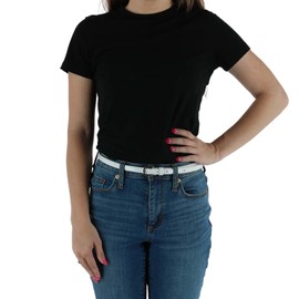 CTM® Women's Skinny Dress Belt, Xlarge, White