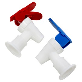 Lovelysp Water Cooler Faucets Taps Blue and Red Leak Proof Beverage Lever Pour Valves Dispenser Accessories (Red+Blue)-2PCS