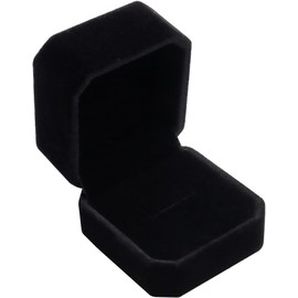 Ring Box - Ring Jewelry Storage Box Box for Proposal, Wedding, Engagement, Ring Earrings Jewelry Counter Display Props (Black, 5 * 5.4 * 3.9CM)