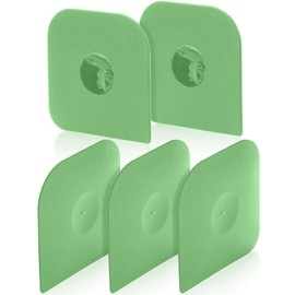 Herda Pan Scraper Pot Scraper Plastic Kitchen Scraper Tool, 5pcs Food Scraper Dish Scraper Hard Nylon Platic Cleaning Scraper Tool for Kitchen Pan, Pot, Cast Iron (Green)