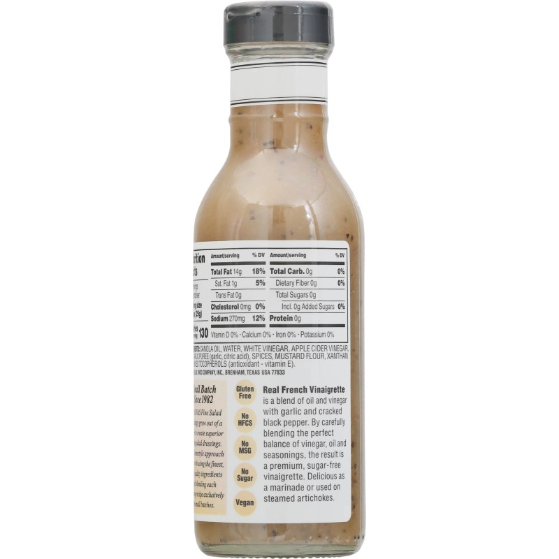Briannas Dressing French Vinegar 12 oz (Pack of 6)