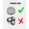 6PCS Roaman Shaver Replacement Blades for Roaman Electric Razor RMS8107