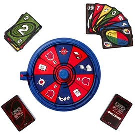 UNO Spin Solo Adultos Juego De Cartas, Mattel con Ruleta Y Retos Divertidos, Juego De Mesa para Reuniones Y Fiestas, para Adultos De 18 Años En Adelante