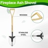HARFINGTON Digging Shovel 33.5 x 6.7 Stainless Steel Round Spade