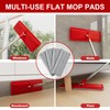 BOSHENG Flat Mop Pads, Reusable Mop Cleaning Refills, Microfiber Pads