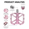 Aluminum Flat Bike Pedals with Sealed Bearings - 9/16" (Purple)
