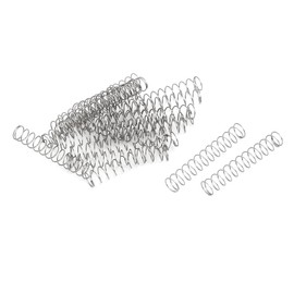 sourcing map Pack of 20 Replacement Compression Spring Coil Spring Steel Spring 0.3 mm x 5 mm x 30 mm Made of 304 Stainless Steel Silver Tone