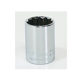 21mm 1/2" Drive Metric 12 Point Socket - 44249 (Bulk Packaged)