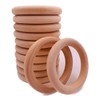 12 Pieces Wooden Rings Natural Wood Rings Without Paint Smooth