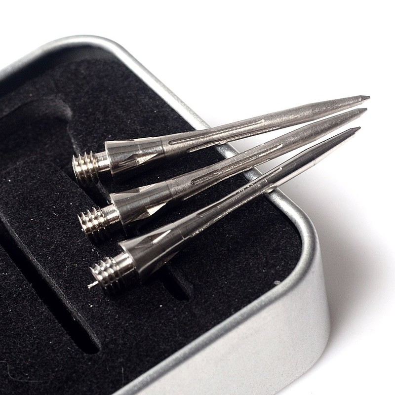 CUESOUL 3 Pcs 2BA Titanium Conversion Steel Tip Points For