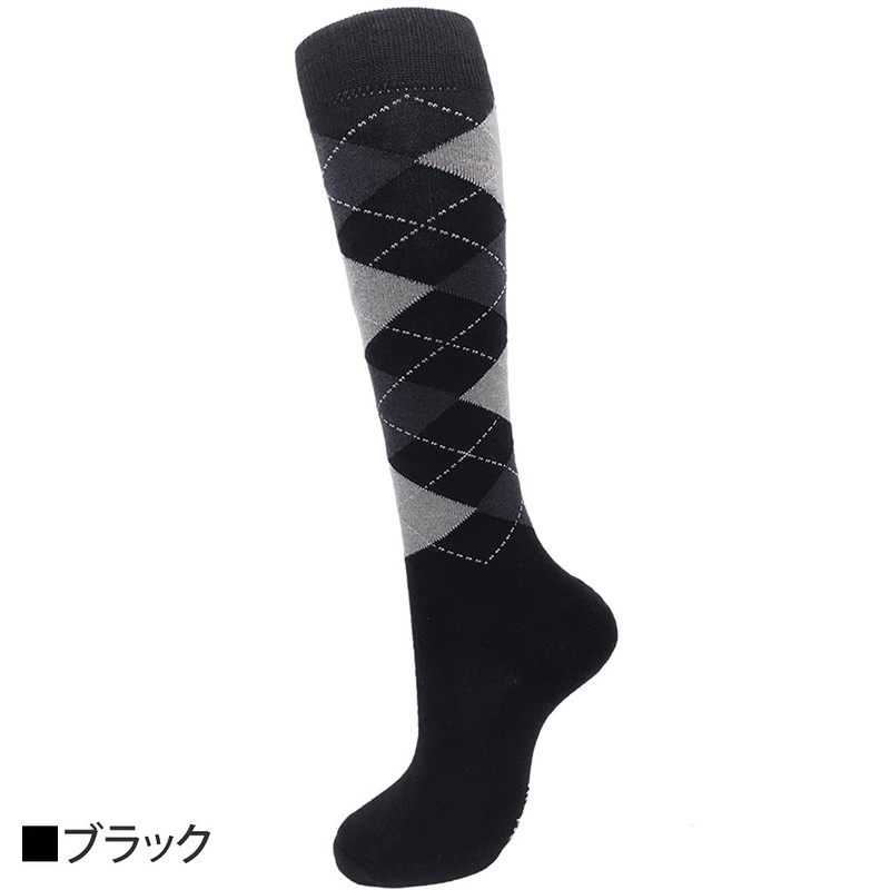 Klaus KSC3 Long Socks, Argyle Socks, Thick Soles, Unisex, Equestrian