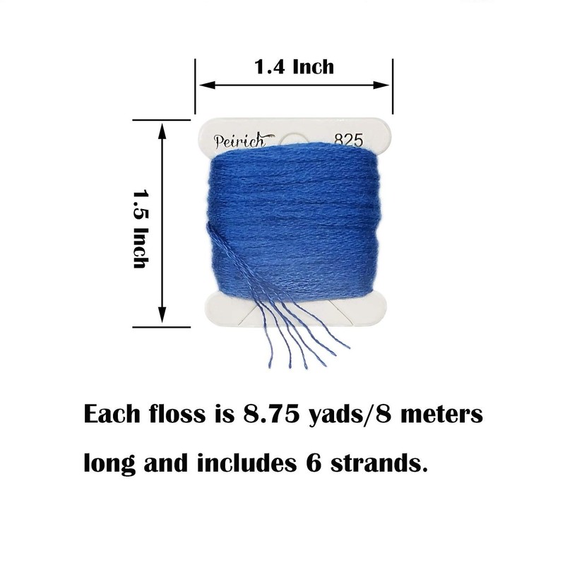 Peirich Embroidery Thread Cross Stitch Threads, 110 Colours Embroidery Threads