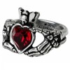 Ro Rox Alchemy England Claddagh by Night Ring Irish Blood