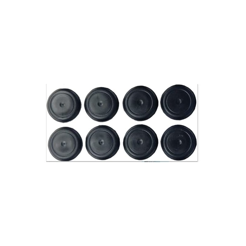 1 1/4" 1.25 inch Black Rubber Plug for Flush Mount