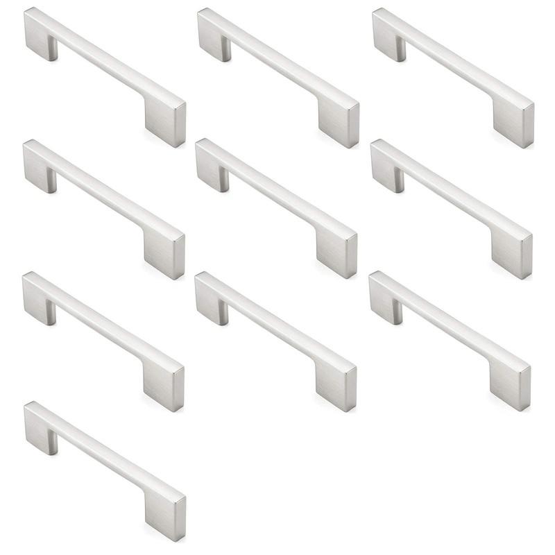 CAULDHAM 10 Pack Solid Kitchen Cabinet Pulls Handles (3-5/8" Hole