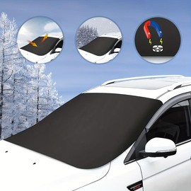 Christmas Winter Car Windshield Snow Cover, Magnetic Summer Car Windshield Sun Shade, Car Exterior Accessories for Winter & Summer, Suitable for Most Cars
