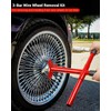 Krysolad 3 Bar Lowrider Wire Wheel Knock Off Tool with
