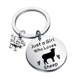 WSNANG Sheep Lover Gift Just a G Who Loves Sheep Keychain Sheep Jewelry Gift for Sheep Farmer Sheep Herder Sheep Owner (G Loves Sheep KC)