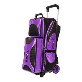Bowlerstore Products Moxy Deluxe Triple Roller Bowling Bag - Purple/Black