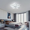 Garwarm Modern Ceiling Light,23.6” Dimmable LED Chandelier Flush Mount Ceiling
