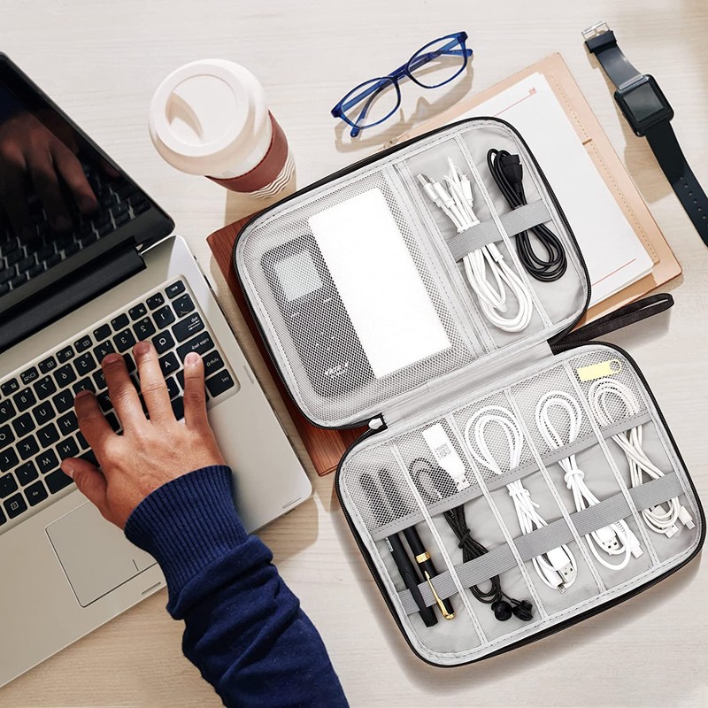 VOCUS Electronics Organizer Small Travel Cable Organizer Bag Compact Waterproof