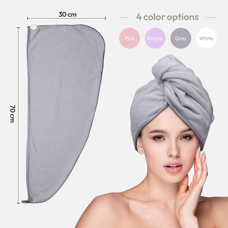 GEN'C BÉAUTY Microfiber Hair Towel Dry Hair Towel Wrap Quick