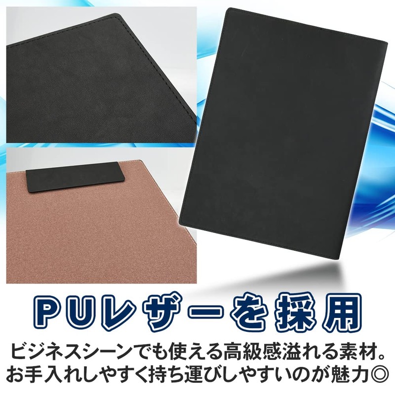 AoAkiSORA Clipboard Memo Board Binder A4 PU Leather Fabric Pen