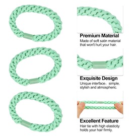 JessLab Hair Ties Set, 10 Pcs Soft Elastic Cords Hair Ties for Women No Damage Elastic Hair Ties Ponytail Holders Stretchy Hair Bands Headband Accessory for Girls Women Ladies, Light Green