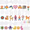 20 Pieces 5mm Fuse Beads Pegboards Clear Animal Shape Plastic