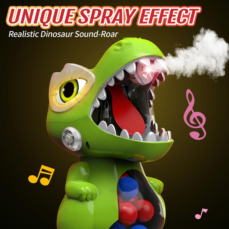 Dinosaur Shooting Toys with Moving Electronic Scoring Target, Kids Ages