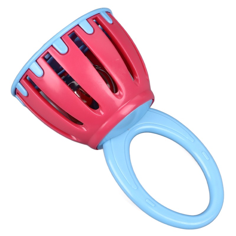 Handled Cage Bell Babies Rattle Orff Plastic Kids Music Percussion