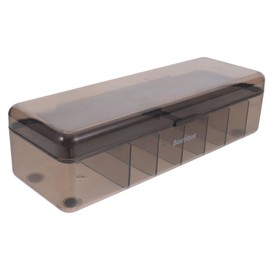 TEHAUX Cable Storage Box with Lid Slot Cord Organizer Case for Home Office Durable Plastic Management Box for Cables Chargers and School Supplies Multi Compartment Design