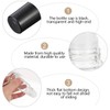 JJLFresheners 2Pcs Black Clear Empty Glass, Essential Oil Roller Bottles