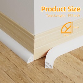 Flexible Quarter Round Molding,393 Inch Peel and Stick Silicone Quarter Round Shoe Molding,Caulk Strip for Wall Edge Floor Corner,Bendable Self-Adhesive Baseboard Trim for Countertop Cabinet and Stair