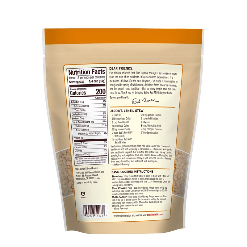 Bob's Red Mill Bob's Red Mill Pearl Barley, 30oz (Pack
