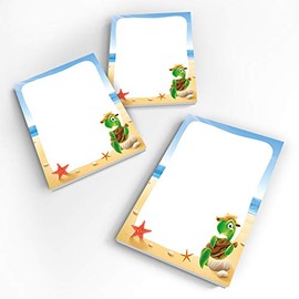 JuNa-Experten 10 Mini Notepads Turtle Party Bag Guest Gift for Birthday Children's Birthday Wedding Christening Girls Boys Boys (10 Notepads)