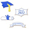 Graduation Cookie Cutter 4 Pc Set HS0436 Includes: 4.5 in