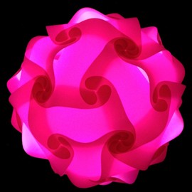 Lightingsky Ceiling Pendant DIY IQ Jigsaw Puzzle Lamp Shade Kit with 40 Inch Hanging Cord (Rose, XL- 16 inch)