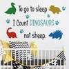 Buiory Boho Dinosaur Wall Decals Go to Sleep Phrases Wall