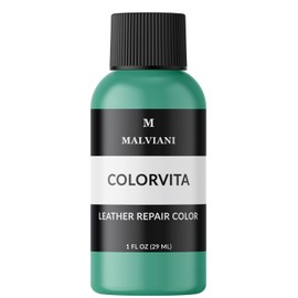 MALVIANI Leather Repair Color Restorer - Light Green - Repair Couch, Furniture, Purse, Sofa, Car Seat - 1 oz.