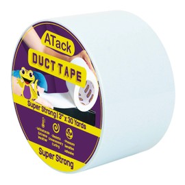 ATack Super Strong Duct Tape, White, 3 Inches x 30 Yards Waterproof Duct Tape for Outdoor, Indoor, School and Industrial Use | Heavy-Duty, Waterproof and Weatherproof