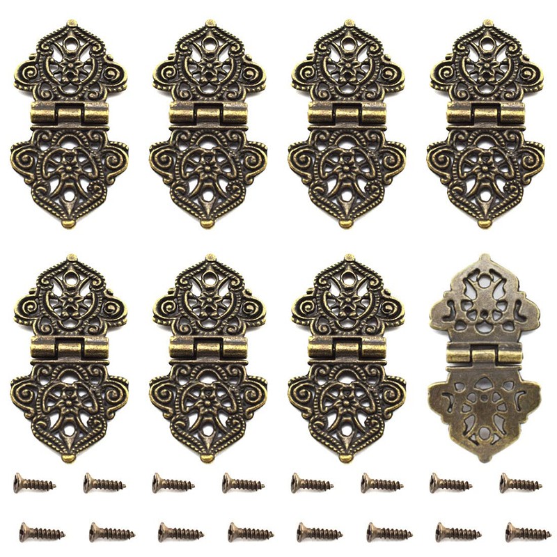 Antique Mini Folding Hinges Retro Bronze Jewelry Box Decorative Hinge