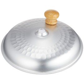 Taniguchi Metal Industries Japanese Artisan Hideka Parent-Child Pot Lid, Silver, Lightweight, Easy to Use, Aluminum, Width 6.3 x Depth 6.3 x Height 1.9 inches (16 x 16 x 4.8 cm)
