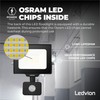 Ledvion Osram LED Spotlight with Motion Sensor, 30 Watt LED