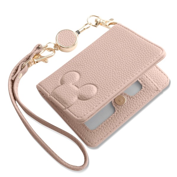 TNScart Card Case, Coin Purse, ID Card Holder, C-Coral Pink