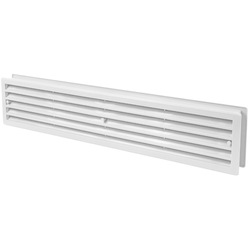 18x4'' Inch Bathroom Door Air Vent Grille Two Sided White